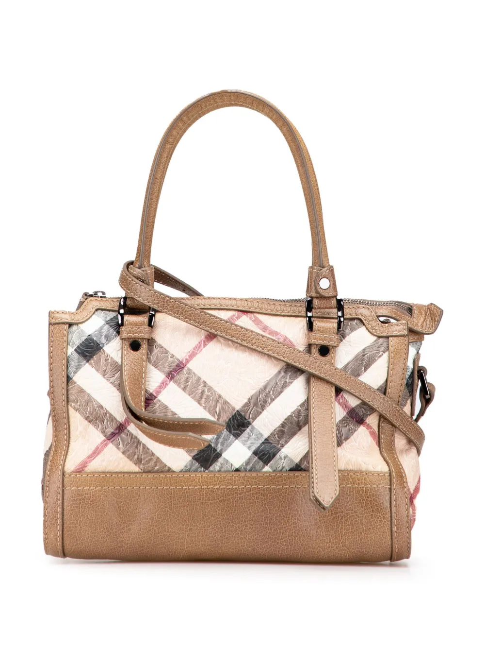 2000-2025 Embossed Supernova Check Coated Canvas satchel