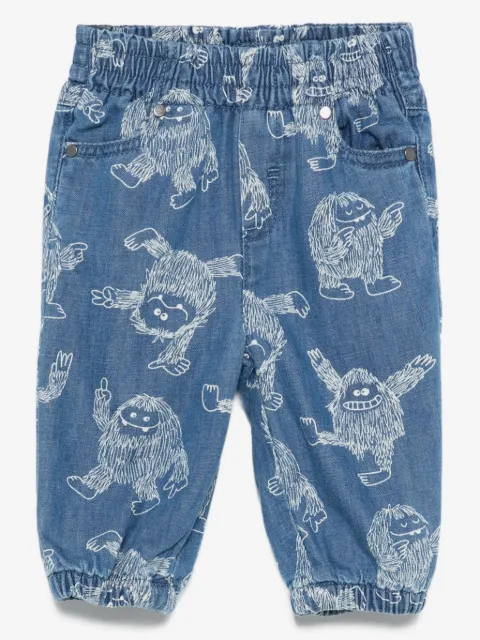 Stella McCartney Kids jeans con estampado Yeti
