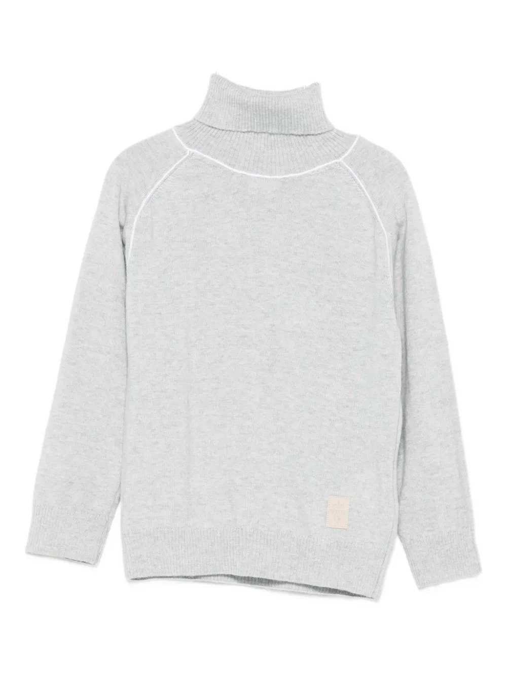 Eleventy Roll-neck Wool Sweater In Gray