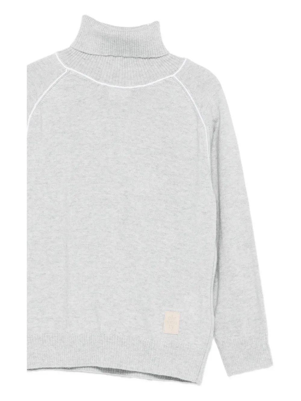 Eleventy Roll-neck Wool Sweater In Gray