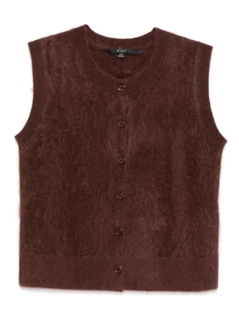 Seventy button-fastening cashmere gilet