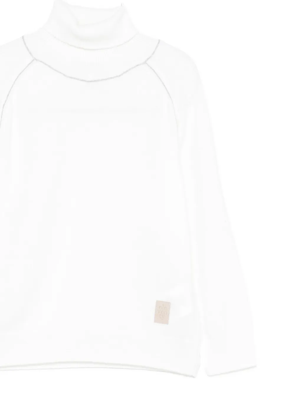 Eleventy Raglan-sleeve Turtleneck Sweater In White