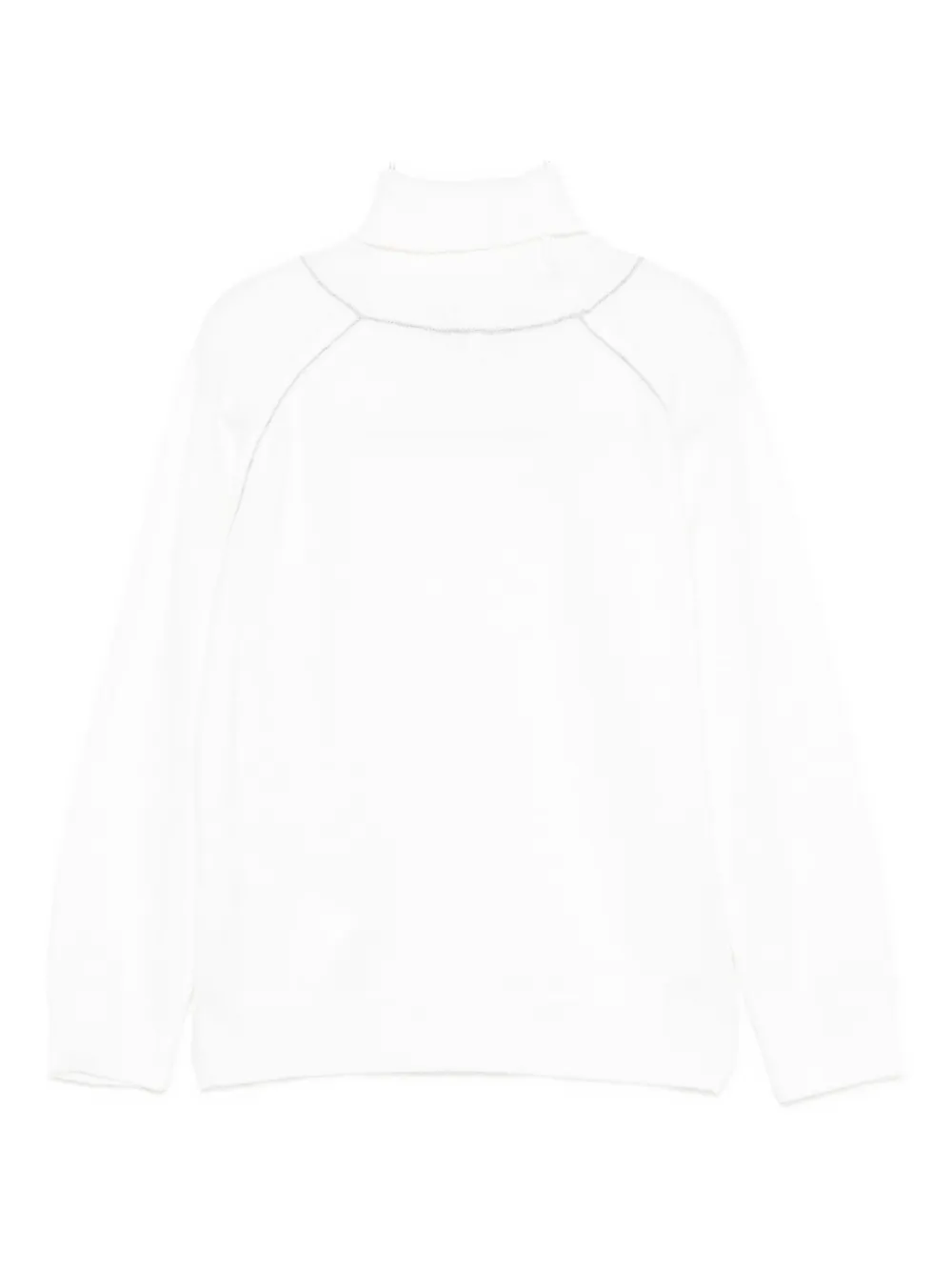Eleventy Raglan-sleeve Turtleneck Sweater In White