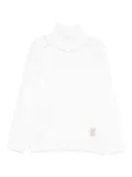 Eleventy Kids raglan-sleeve turtleneck sweater - White