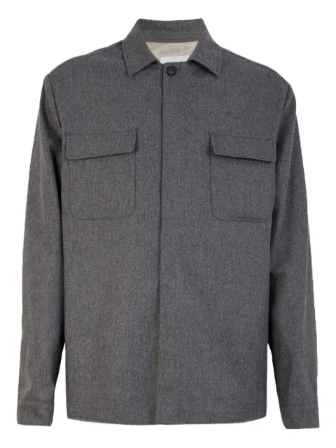 Eleventy long-sleeve patch-pocket shirt