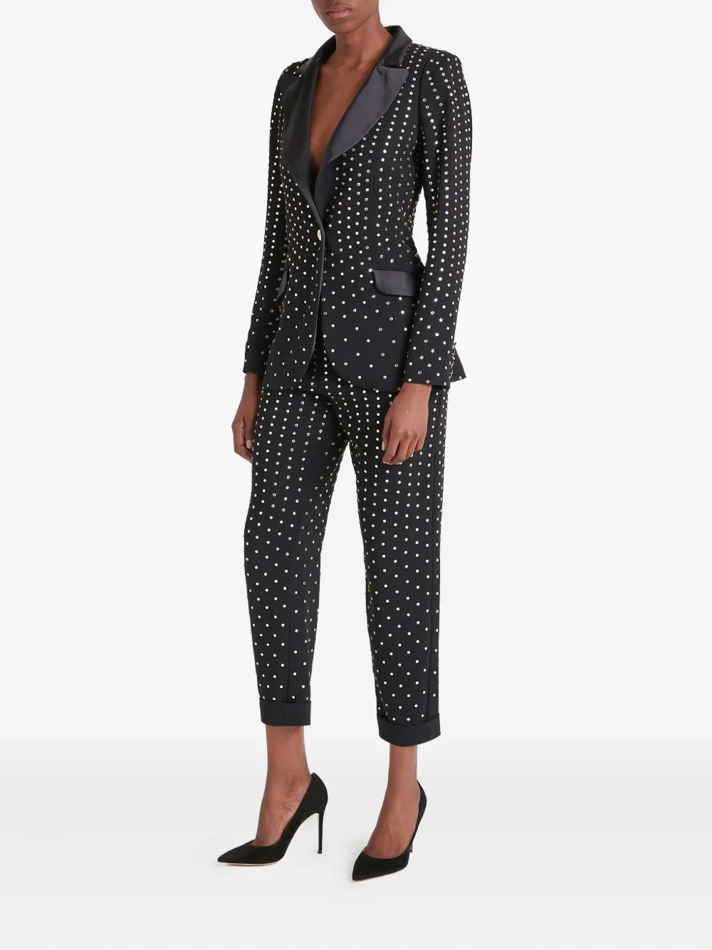 Temperley London crystal-embellished padded-shoulders blazer | Blazers | Image 2