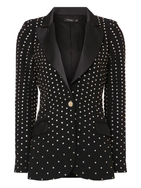 Temperley London crystal-embellished padded-shoulders blazer 