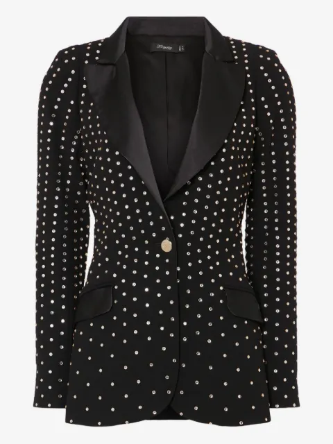 Temperley London crystal-embellished padded-shoulders blazer