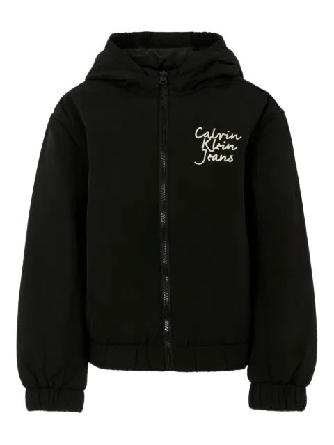 Calvin Klein Kids hooded logo jacket