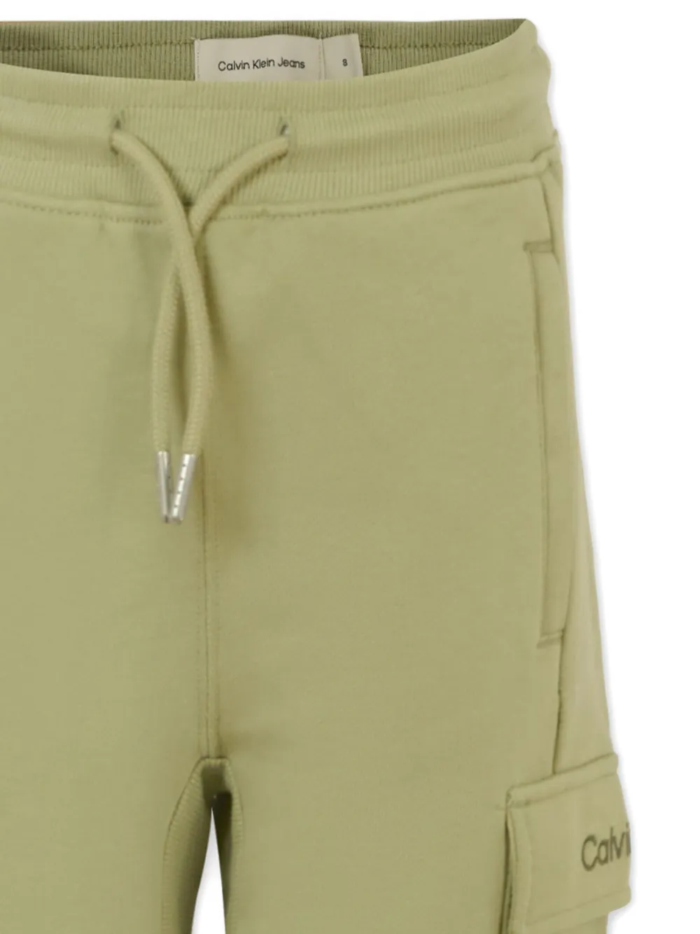 Calvin Klein Cargo-pocket Drawstring Track Pants In Green