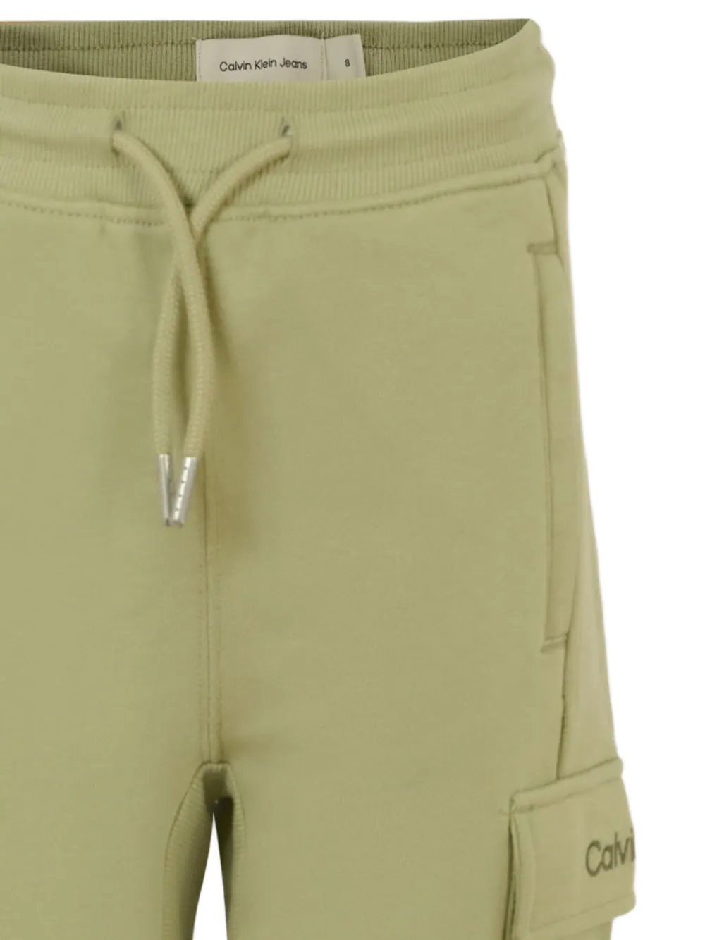 Calvin Klein Kids Trainingsbroek met cargo zak en trekkoord Groen