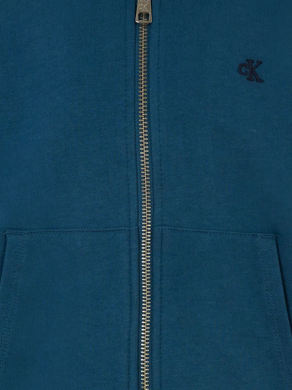 Calvin Klein Kids Hoodie met borduurwerk Blauw