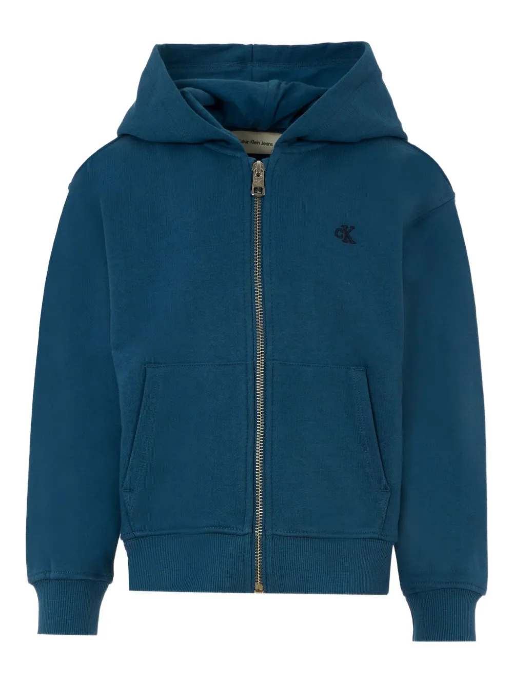 Calvin Klein Kids Hoodie met borduurwerk Blauw