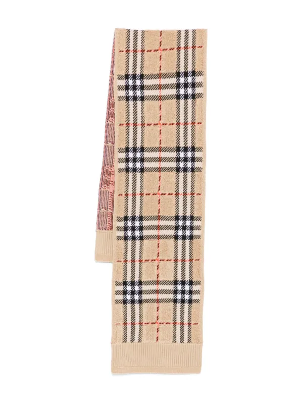 Burberry Kids Checked Wool Scarf Neutrals FARFETCH PL