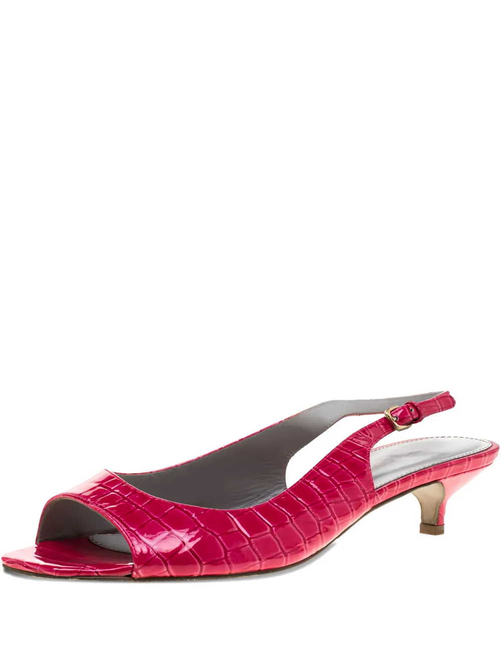 Sergio Rossi Vintage Pre-owned Sandalen mit Kroko-Effekt 40mm - Rot