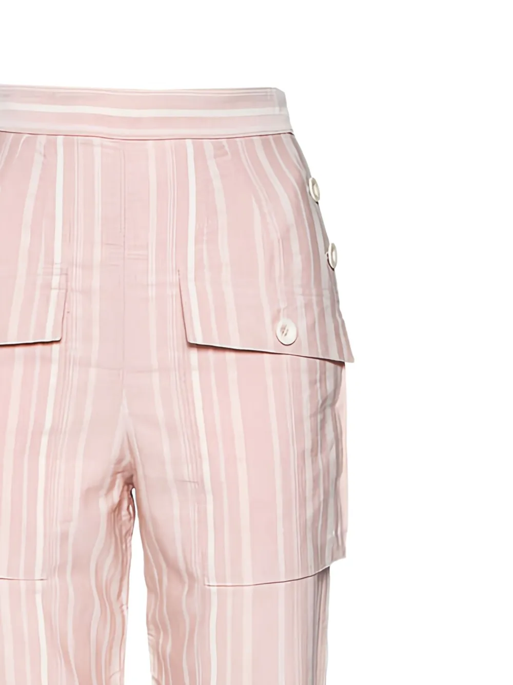 Chloé Pre-Owned 2024 cropped broek met gestreepte zak - Roze