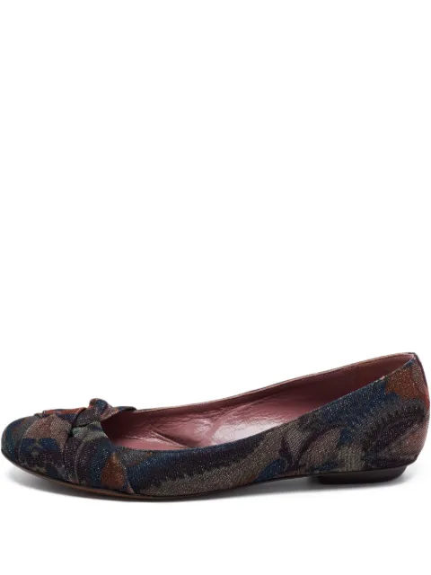 Missoni Pre-Owned knot-detailing ballet flats