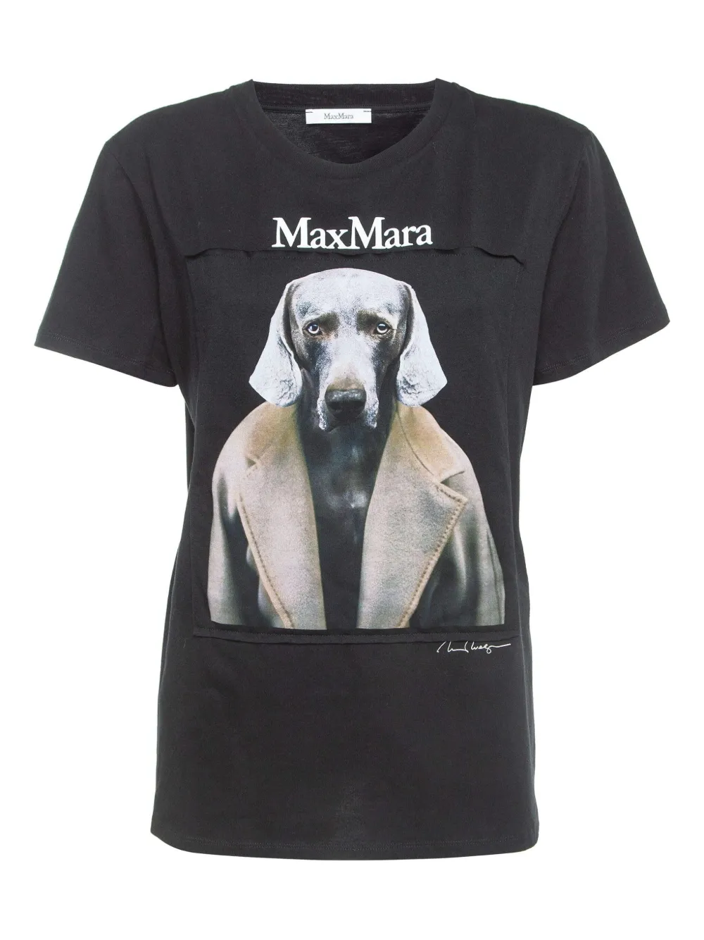 Max Mara playera con perro estampado | negro | Image 1