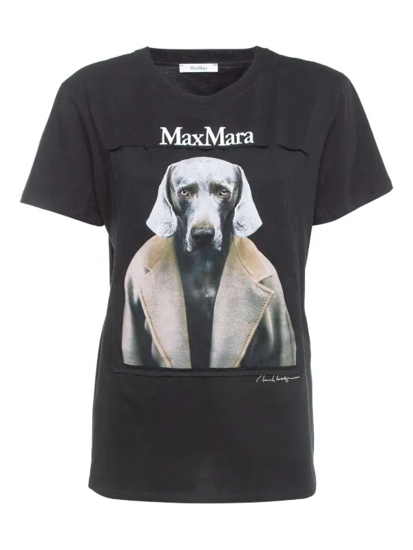 Max Mara グラフィックプリント Tシャツ Max Mara プリント Tシャツ | ブラック | FARFETCH JP