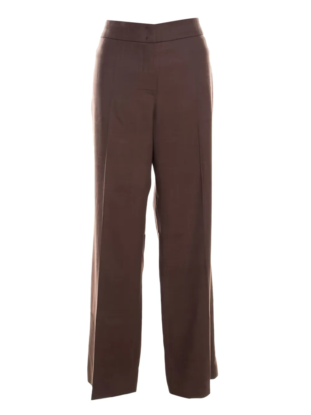 Pre-owned Escada Wool Pockets Trousers In Brown