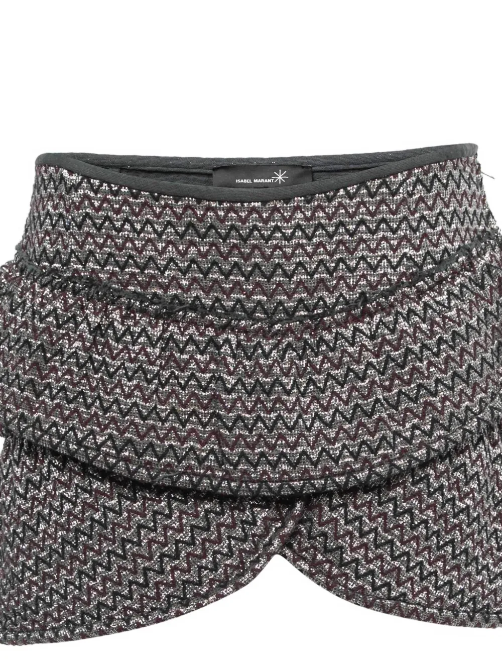 Isabel Marant Vintage Mini-rok met zigzag-patroon - Grijs