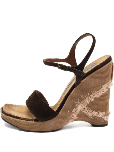 Casadei Vintage zapatos de gamuza con cuña