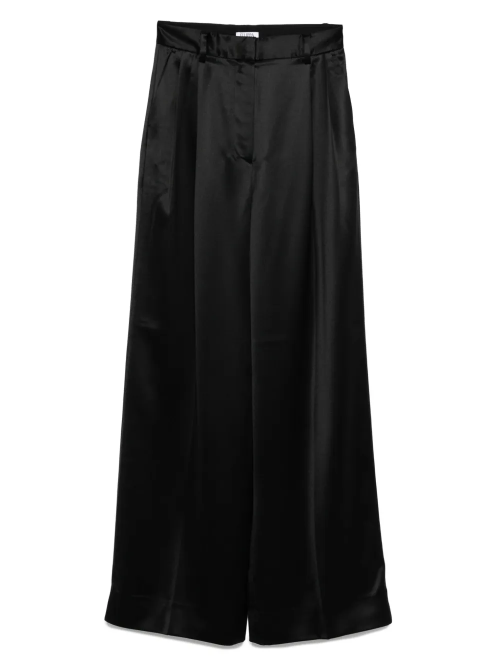 pleated silk trousers