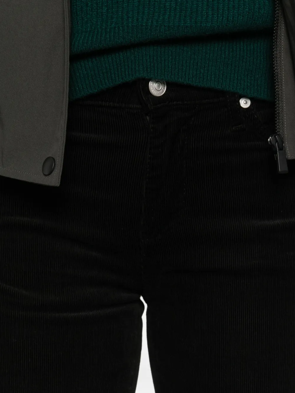 7 For All Mankind Verfraaide straight broek Zwart