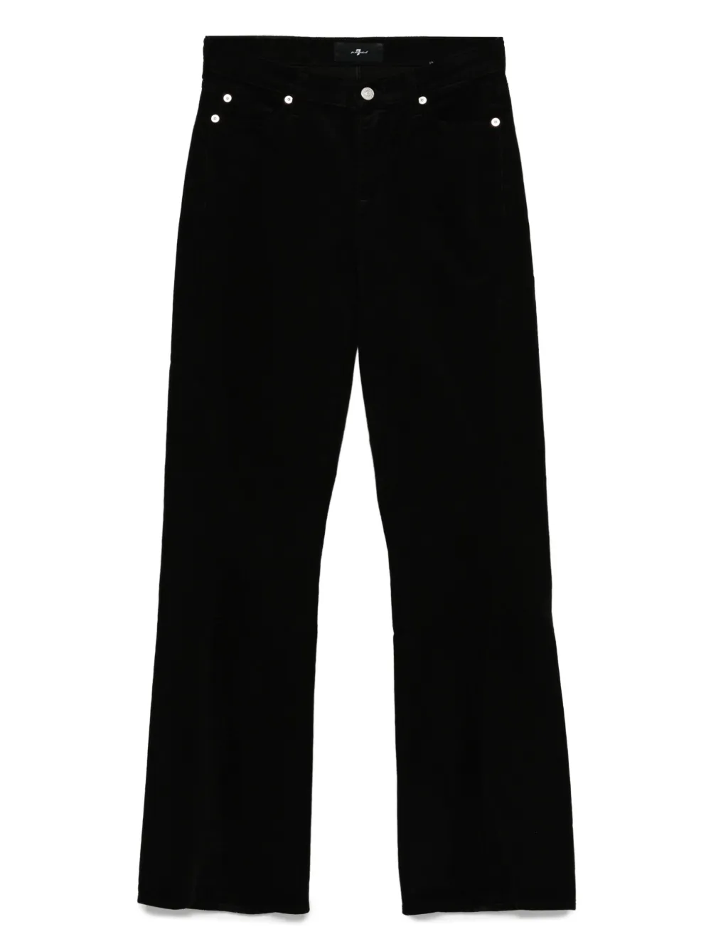 7 For All Mankind Verfraaide straight broek Zwart