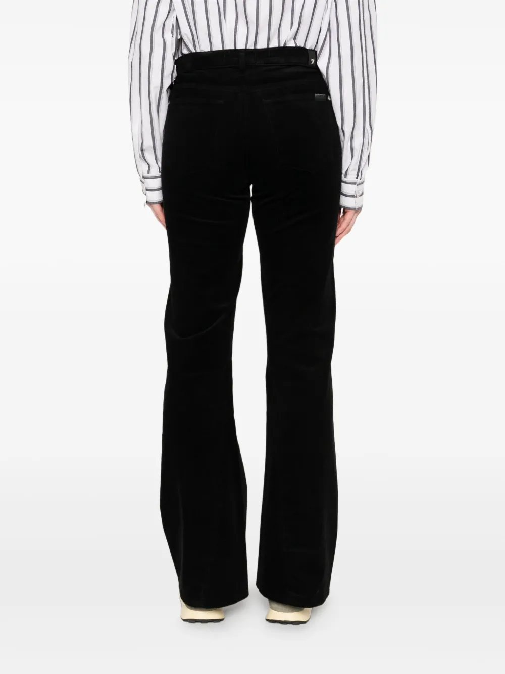 7 For All Mankind Verfraaide straight broek Zwart