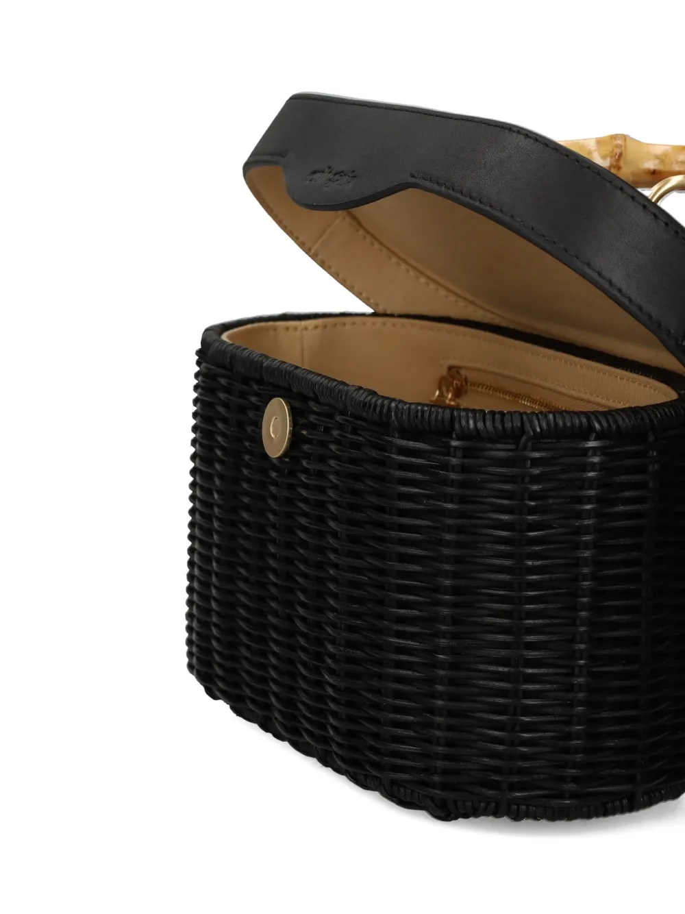 Cult Gaia bamboo-handle tote bag Zwart