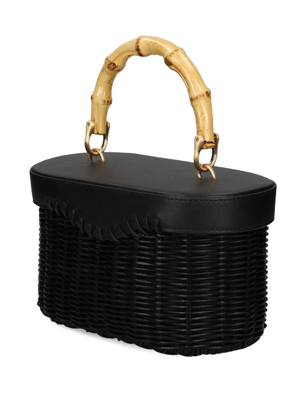 Cult Gaia bamboo-handle tote bag Zwart