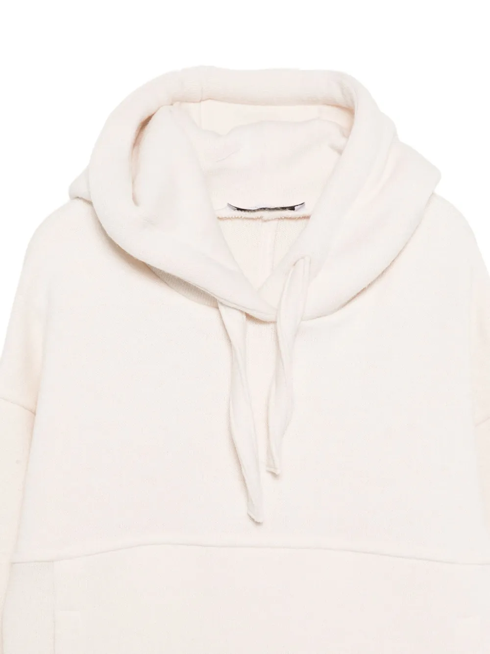 Paolo Pecora Kids Hoodie met trekkoord en vlakken Beige