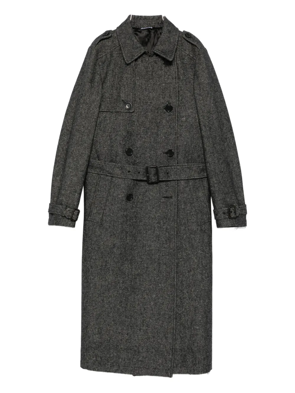 belted double-breasted coat