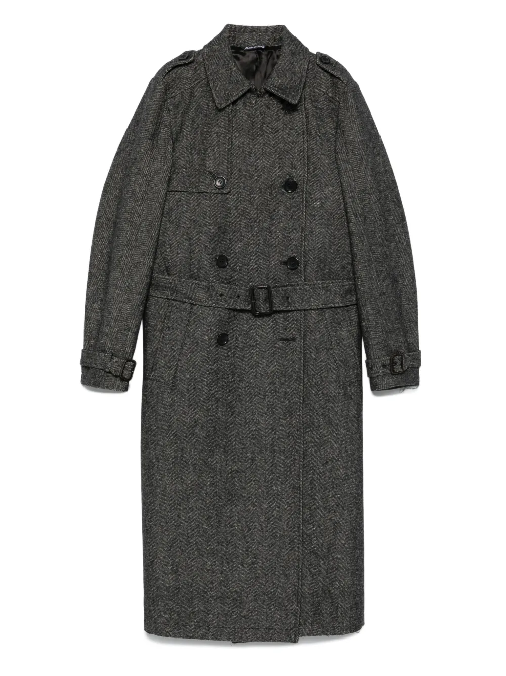 belted double-breasted coat