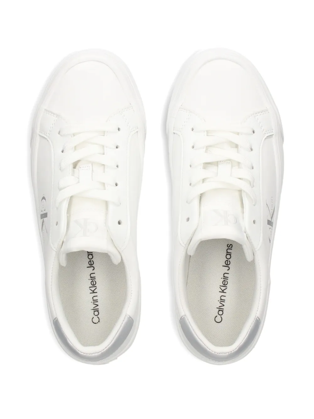 Calvin Klein logo-detail platform sneakers White