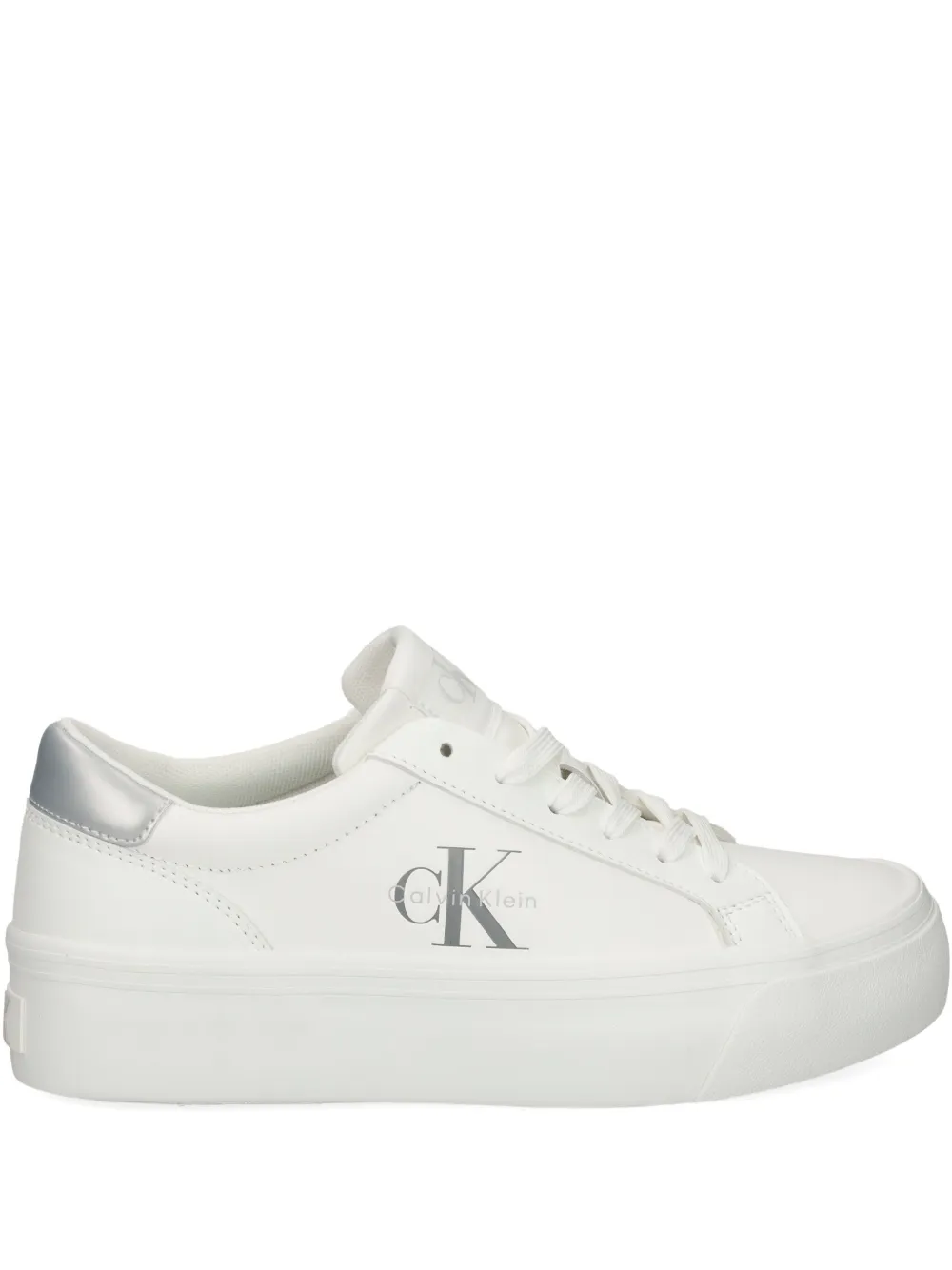 Calvin Klein logo-detail platform sneakers White