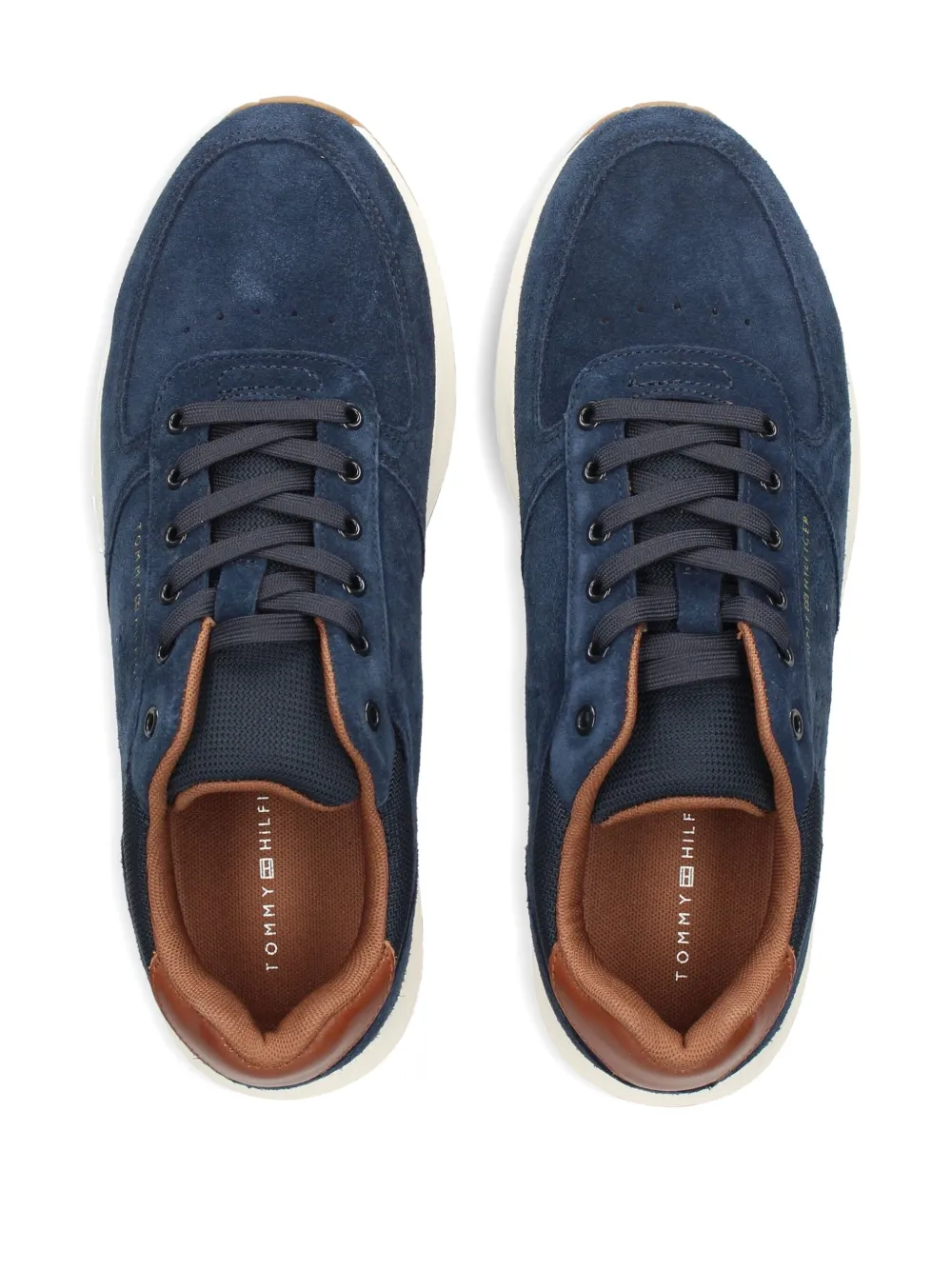 Tommy Hilfiger Suede-leather Sneakers In Blue