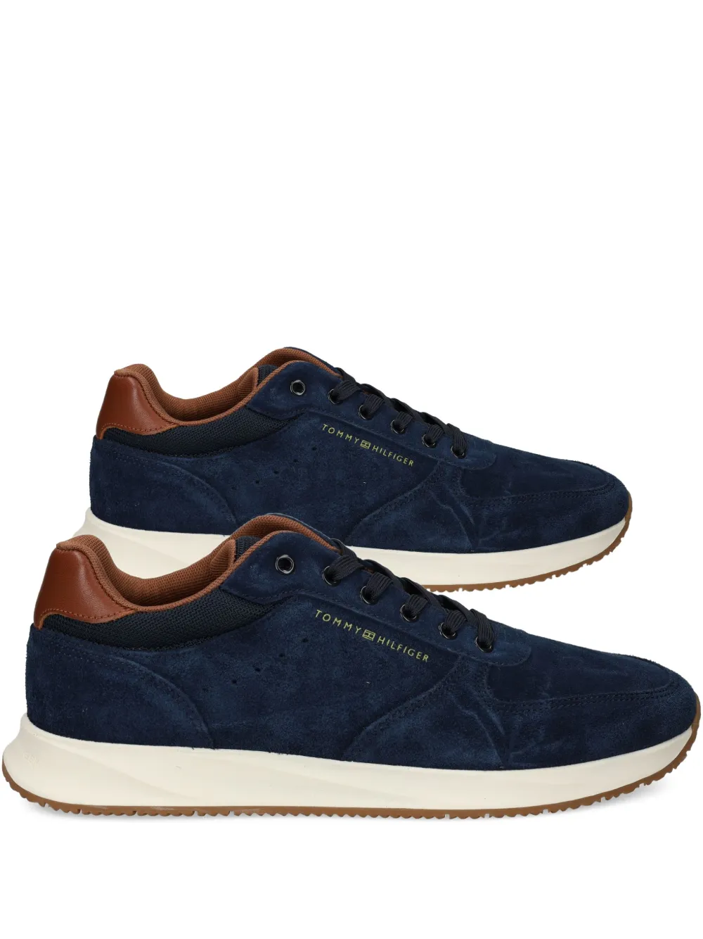 Tommy Hilfiger suede-leather sneakers Blue