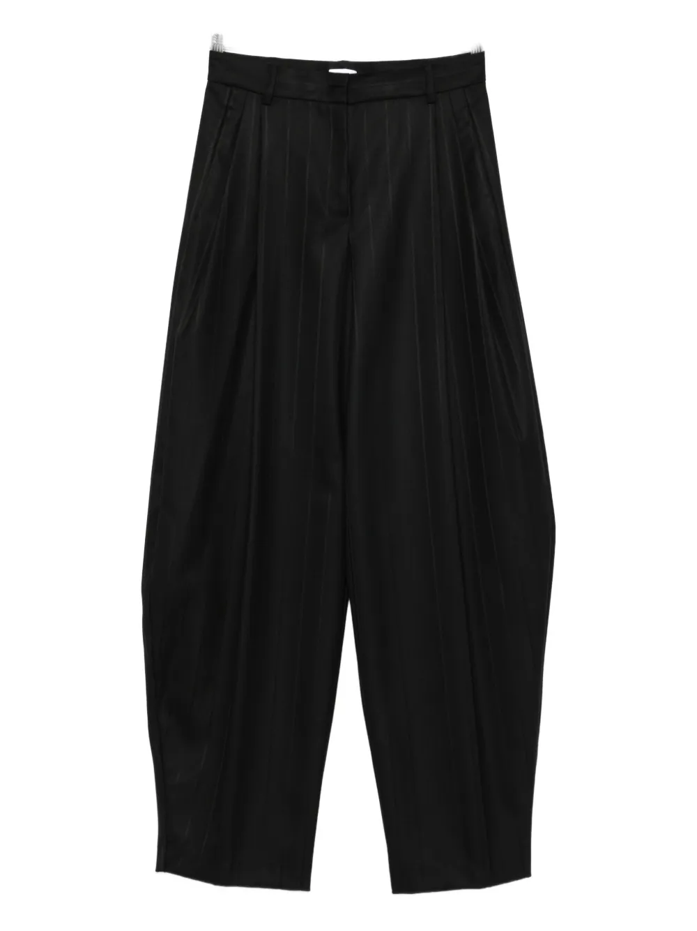 pleated pinstripe trousers