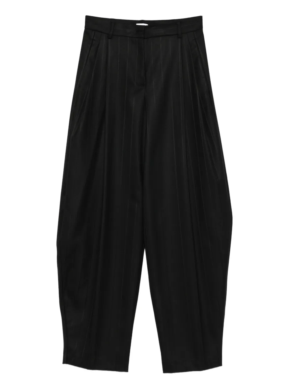 pleated pinstripe trousers
