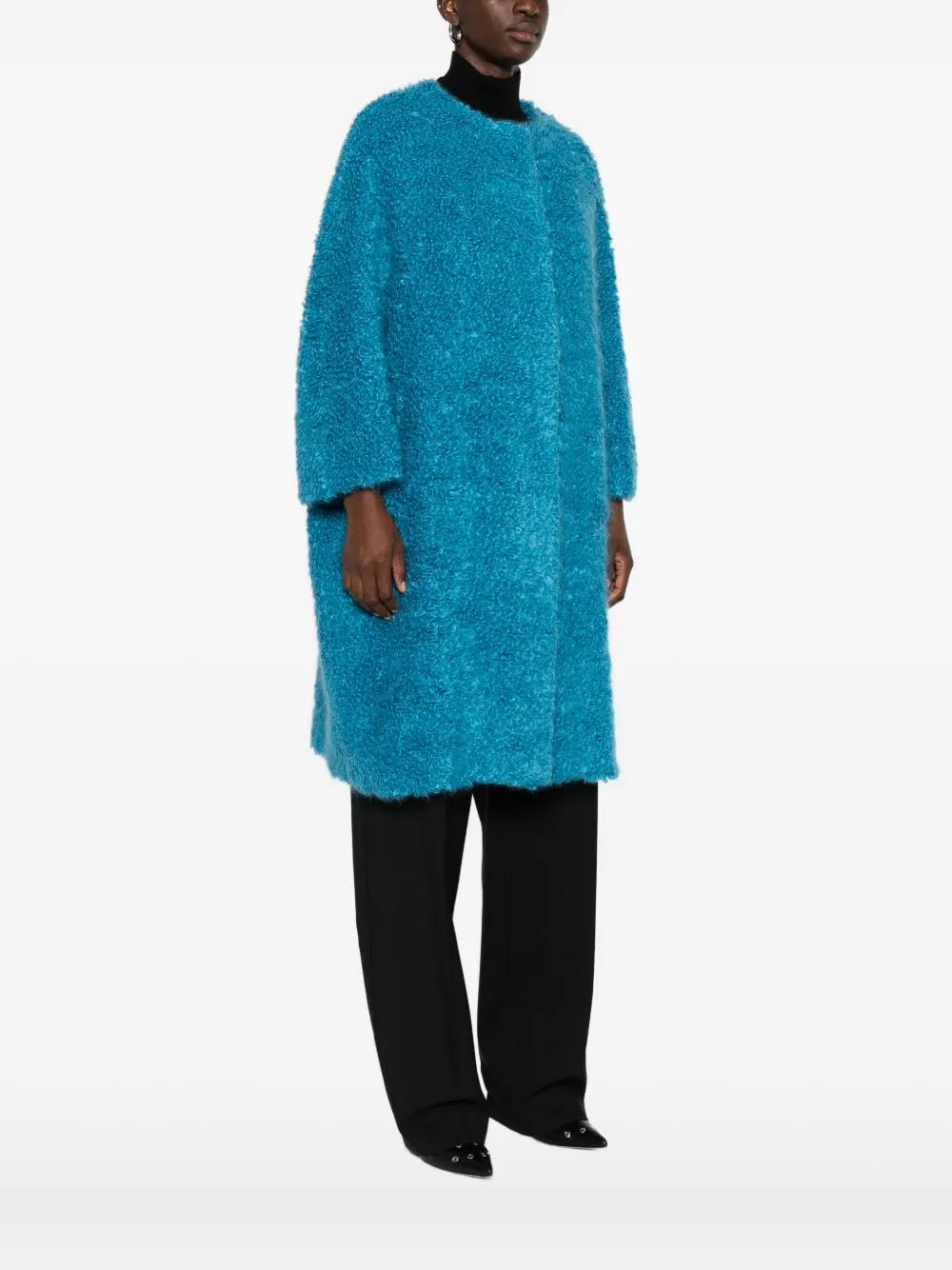 Gianluca Capannolo Mantel van wolblend Blauw