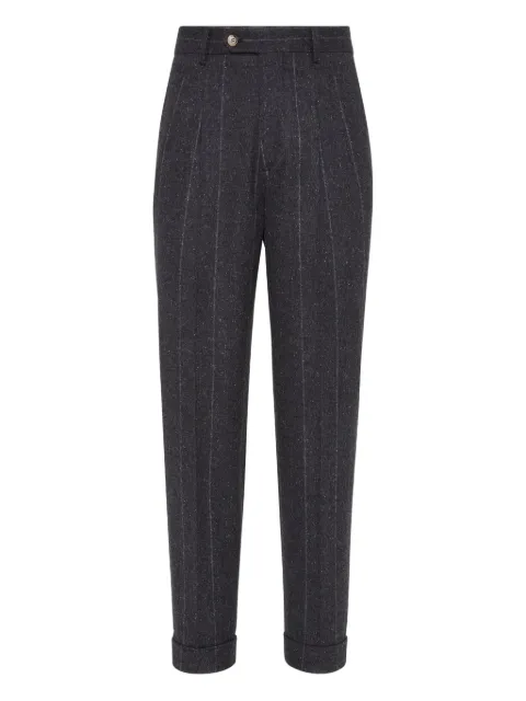Brunello Cucinelli pinstripe pleated trousers
