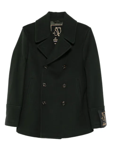 Sealup buttoned double-breasted peacoat