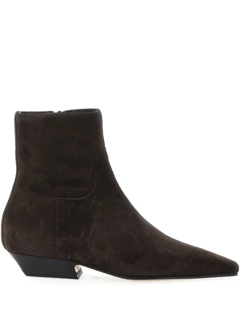 Semicouture suede zip-fastening boots