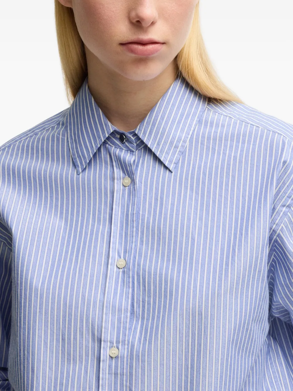 BOSS Gestreept blouse Blauw
