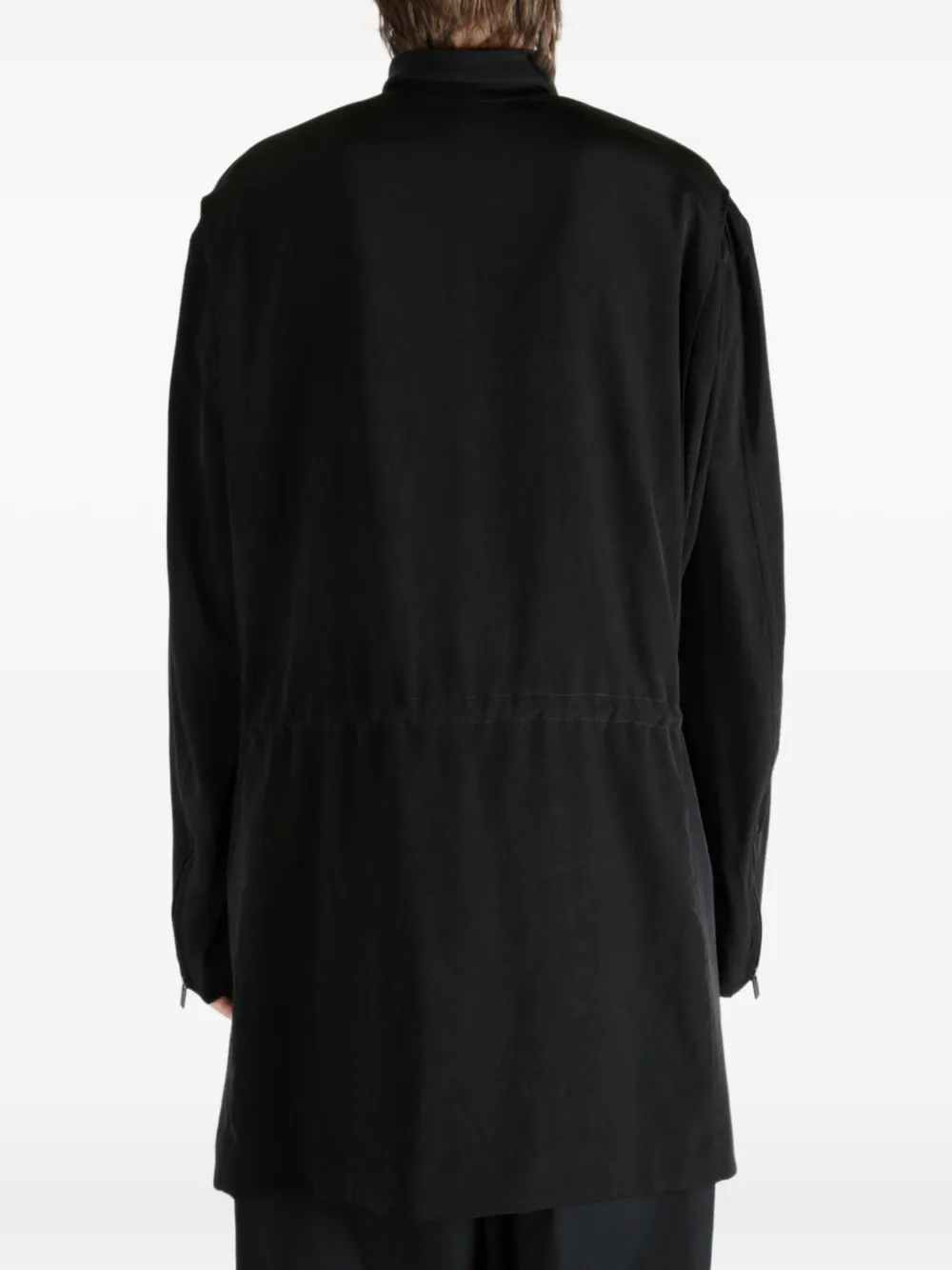 Yohji Yamamoto Zip-fastening Coat In Black