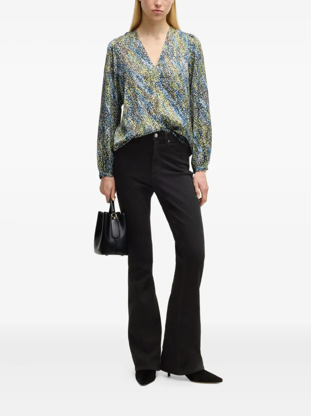 BOSS denim flared jeans - Zwart