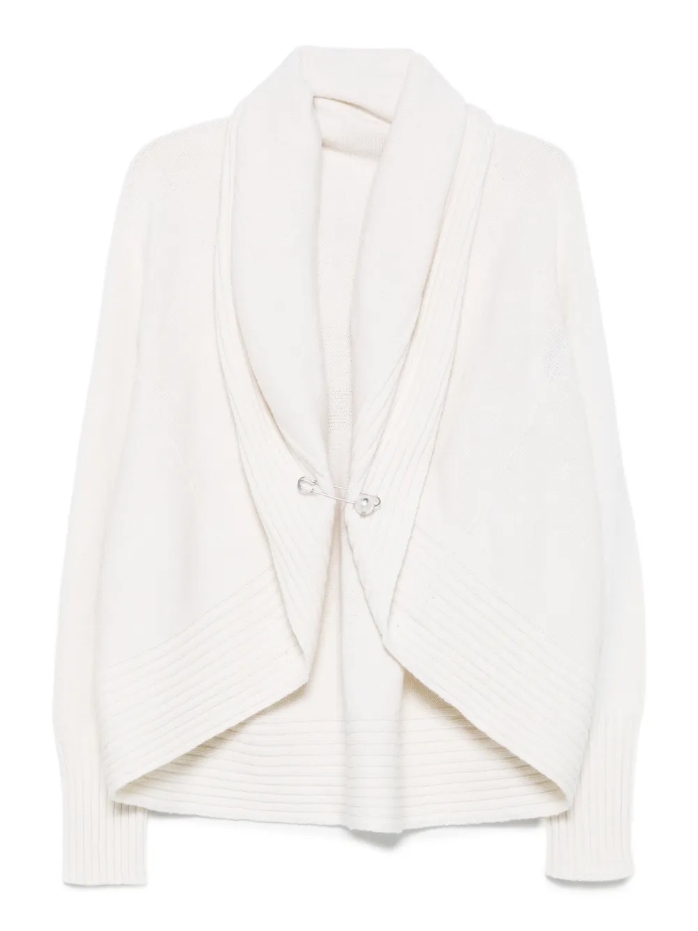 Alberta Ferretti Vest met sjaalkraag Beige