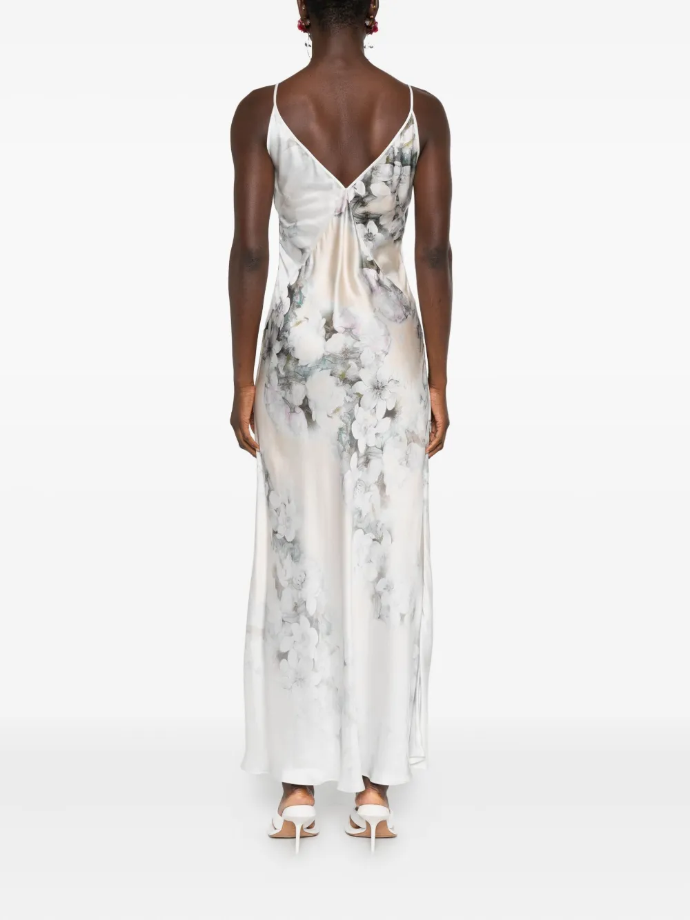Alberta Ferretti Jurk met bloemenprint Wit